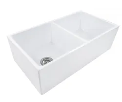 Ruvati Apron front corner Fiamma SINK 33 inch modern white silo Ruvati Apron front corner Fiamma SINK 33 inch modern white silo