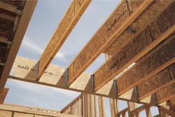 Trus Joist engineered wood installed Trus Joist engineered wood installed