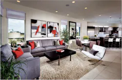 Interior living spaces Robert Hidey Architects' zero lot line design for Asher Neighborhood Interior living spaces Robert Hidey Architects' zero lot line design for Asher Neighborhood