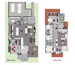 House Review-KGA Studio Architects-Luxury infill-plan main level and upper level House Review-KGA Studio Architects-Luxury infill-plan main level and upper level