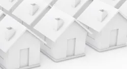 Rows of production-builder homes Rows of production-builder homes