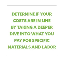 determine if your costs are in line determine if your costs are in line