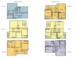 second floor plan for infill housing design Six-Pack Cluster second floor plan for infill housing design Six-Pack Cluster