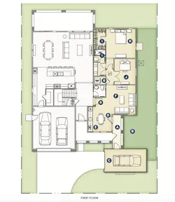 Topaz Plan 4 home design first floor plan by Kevin Crook architect Topaz Plan 4 home design first floor plan by Kevin Crook architect