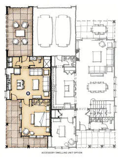 accessory dwelling unit plan for The Union multigenerational house design by DTJ Design accessory dwelling unit plan for The Union multigenerational house design by DTJ Design