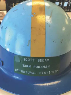 Scott Sedam steel mill hard hat Scott Sedam steel mill hard hat