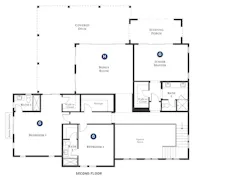 second-floor plan of The Davidson Collection luxury home by Robert Hidey second-floor plan of The Davidson Collection luxury home by Robert Hidey