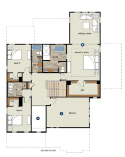 second floor plan of The Dartmouth luxury home design by GMD Design Group second floor plan of The Dartmouth luxury home design by GMD Design Group