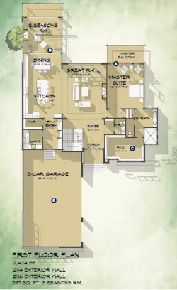 first floor plan of the Janelle luxury home design by TK Design & Associates first floor plan of the Janelle luxury home design by TK Design & Associates