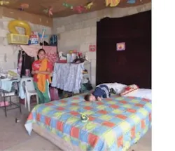 The interior of the Juarez family's new home The interior of the Juarez family's new home