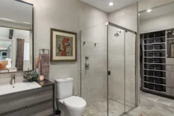 Universal design in the bathroom of the LEED platinum Greenlab show house in Dallas Universal design in the bathroom of the LEED platinum Greenlab show house in Dallas