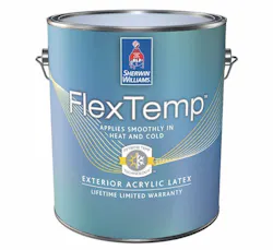 Sherwin-Williams FlexTemp exterior acrylic latex paint Sherwin-Williams FlexTemp exterior acrylic latex paint