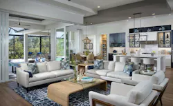 The Mokra Model home's living room The Mokra Model home's living room