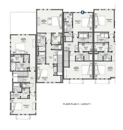 Floor plan 3 for the Prynt townhomes designed by the Dahlin Group Floor plan 3 for the Prynt townhomes designed by the Dahlin Group