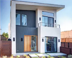 Exterior of a Thomas James Homes design with a modern aesthetic Exterior of a Thomas James Homes design with a modern aesthetic