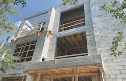 The New American Home 2021 CMU wall construction in progress The New American Home 2021 CMU wall construction in progress