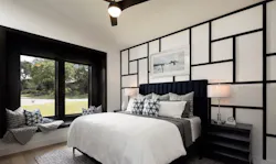 Black and white graphic bedroom Black and white graphic bedroom