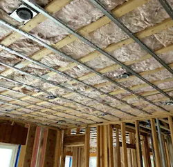 ​ ​Channels on the ceiling is a pre-drywall install best practice ​ ​Channels on the ceiling is a pre-drywall install best practice