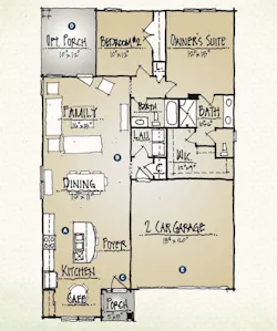 TK Design & Associates' The Charlette, floor plan TK Design & Associates' The Charlette, floor plan