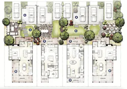 Floor plan for small-lot living at The Cottages designed by DTJ Design Floor plan for small-lot living at The Cottages designed by DTJ Design