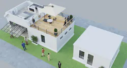 2023 IBS Show Village Boxabl 3D plan view with Casita, exterior 2023 IBS Show Village Boxabl 3D plan view with Casita, exterior