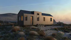 Exterior of the Via tiny home by Liv-Connected and Atomic Homes, which will be at Show Village 2024 Exterior of the Via tiny home by Liv-Connected and Atomic Homes, which will be at Show Village 2024
