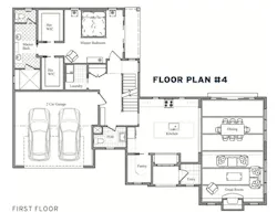 First floor plan of #4 home in Downton Walk, an infill BALA winner First floor plan of #4 home in Downton Walk, an infill BALA winner