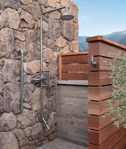 Sonoma Forge exposed outdoor shower Sonoma Forge exposed outdoor shower