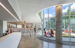 Northtown Library and Apartments supports older residents' mental health by promoting interaction with other community members in public areas Northtown Library and Apartments supports older residents' mental health by promoting interaction with other community members in public areas