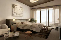 Velvaere residences rendering of modern bedroom Velvaere residences rendering of modern bedroom