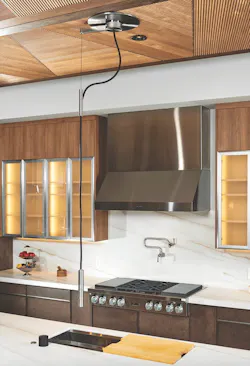 The Kohler Purist Suspend kitchen faucet is a product used in the New American Home 2024 The Kohler Purist Suspend kitchen faucet is a product used in the New American Home 2024