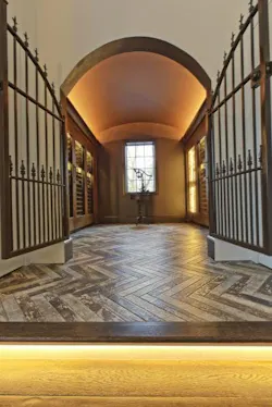 Wrought iron gate wine room Wrought iron gate wine room