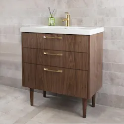 lacava walnut mid century bath vanity lacava walnut mid century bath vanity