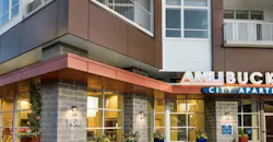 Materials used on the exterior of AMLI Residential's Buckhead apartments Materials used on the exterior of AMLI Residential's Buckhead apartments