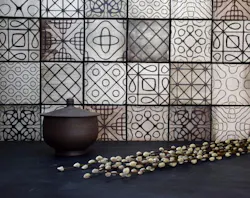 FLM Ceramics Sound Wave Variegated Inverted pot FLM Ceramics Sound Wave Variegated Inverted pot