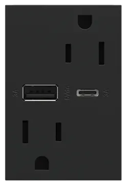 Legrand Adorne Ultra Fast USB Outlet black Legrand Adorne Ultra Fast USB Outlet black