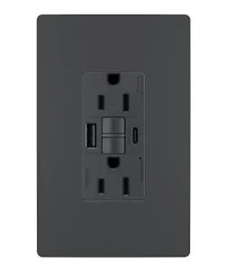 Legrand GFCI USB outlet black Legrand GFCI USB outlet black