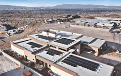 Solar panels on the roof of The New American Home 2024 provide renewable energy Solar panels on the roof of The New American Home 2024 provide renewable energy