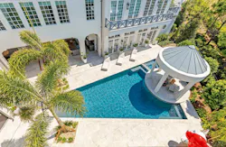 View down to the swimming pool at The Pearl View down to the swimming pool at The Pearl