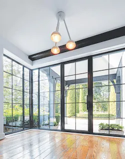 Looking out from the modernized entryway Looking out from the modernized entryway