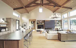 The kitchen and great room in the Panorama Idea Home. The kitchen and great room in the Panorama Idea Home.