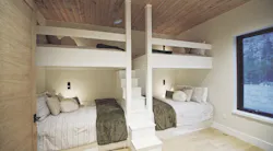 Panorama Idea Home bunk room with four beds. Panorama Idea Home bunk room with four beds.