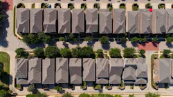 An aerial view of a high-density residential area An aerial view of a high-density residential area