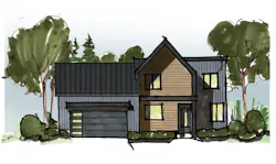 Front elevation of Aurora designed by TK Design & Associates Front elevation of Aurora designed by TK Design & Associates