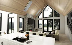 Rendering of the living room space in Aurora designed TK Design & Associates Rendering of the living room space in Aurora designed TK Design & Associates