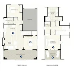 Floor plans for Centre Cottages' Dewberry Plan by Dahlin Architecture | Planning | Interiors Floor plans for Centre Cottages' Dewberry Plan by Dahlin Architecture | Planning | Interiors