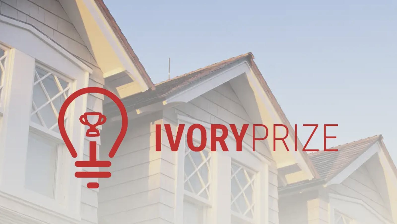 Ivory Prize logo with houses in background