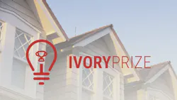 Ivory Prize logo with houses in background Ivory Prize logo with houses in background