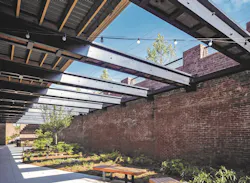 Outdoor living space at Chronicle Mill, a 2023 BALA winner Outdoor living space at Chronicle Mill, a 2023 BALA winner