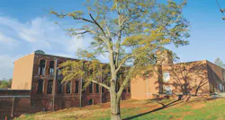 Before photo showing the exterior of the Chronicle Mill project prior to renovation Before photo showing the exterior of the Chronicle Mill project prior to renovation